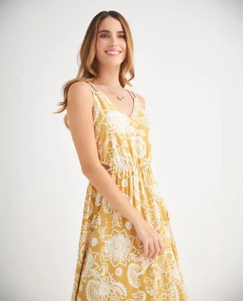 Vestido Amarillo Nugget Oscuro Talla XL 699F008 Esprit