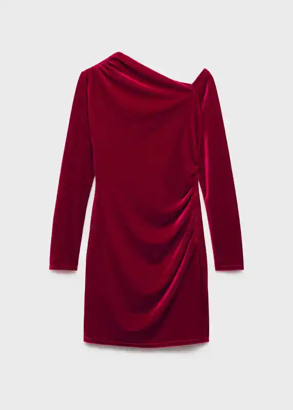 Vestido Xvirgo Rojo Talla S Mujer Mango