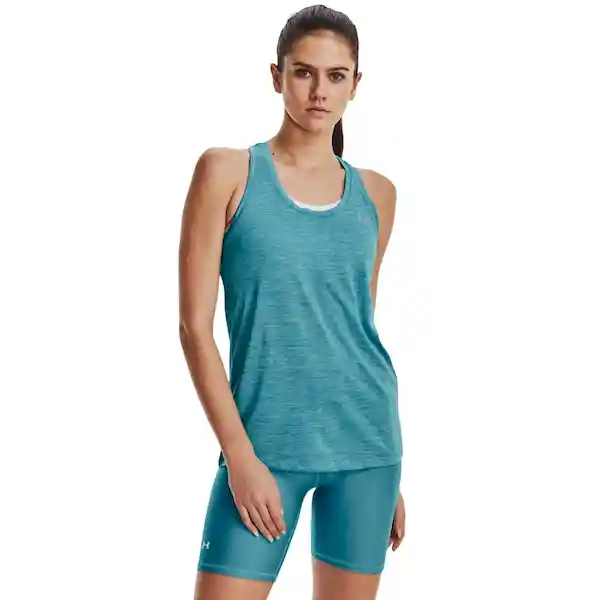 Under Armour Playera Sin Mangas Tech Tank Twist Mujer Azul T-L