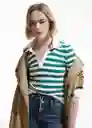 Camiseta Nut Verde Talla M Mujer Mango
