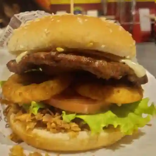 Hamburguesa con aros
