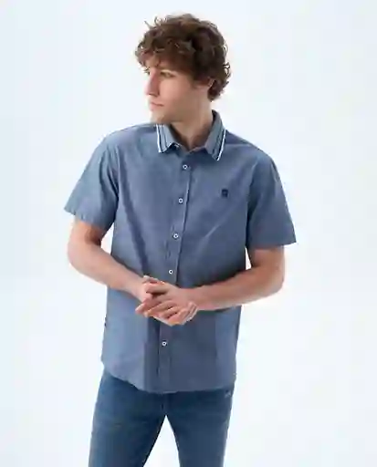 Camisa Hombre Azul Talla S 819f006 Americanino