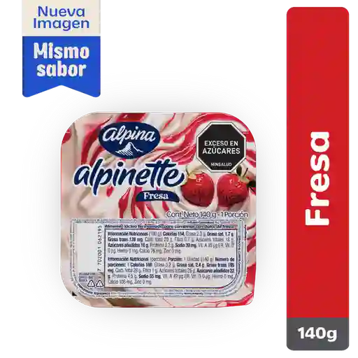 Alpinette Alimento Lácteo de Fresa 