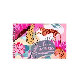 Libreta Bitácora & Nbs Popalina 180 Hojas Wild Rosa 1/2 9657