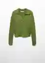 Saco Jersey Verta Verde Talla XL Mujer Mango