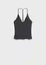 Top Bali Antracita Talla M Mujer Mango