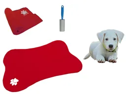 Hally Pets Set Tapete + Cobija + Quitamotas Rojo OT0009