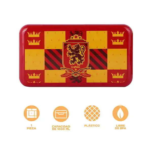 Contenedor Alimentos Serie Harry Potter Gryffindor Rojo Miniso