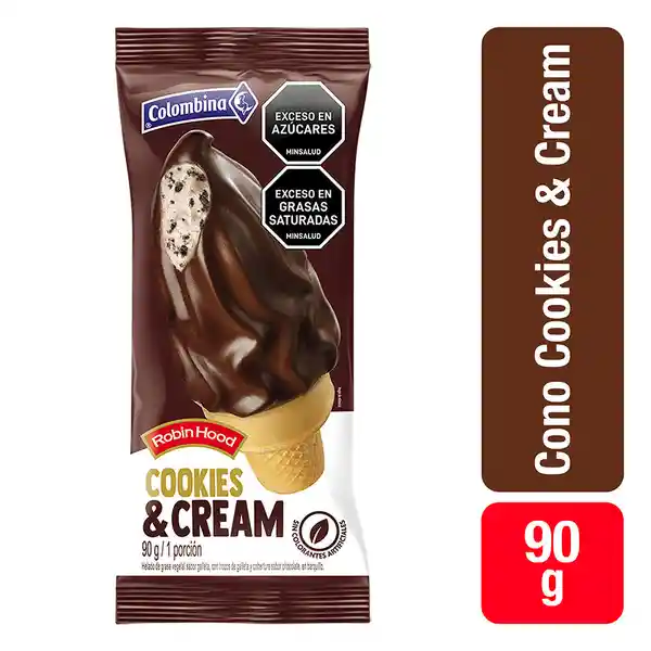Robin Hood Cono de Helado Sabor Cookies & Cream