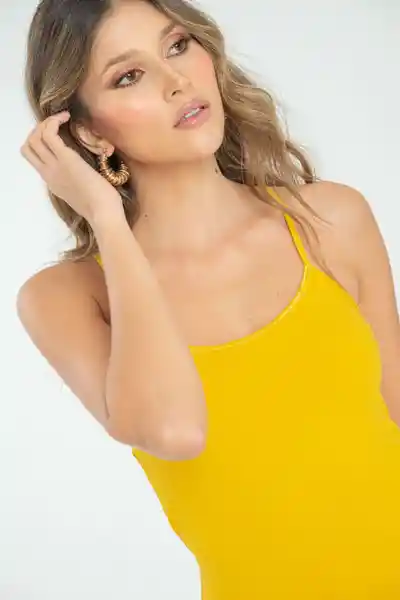 Top Penelope Color Amarillo Mostaza Talla S Ragged