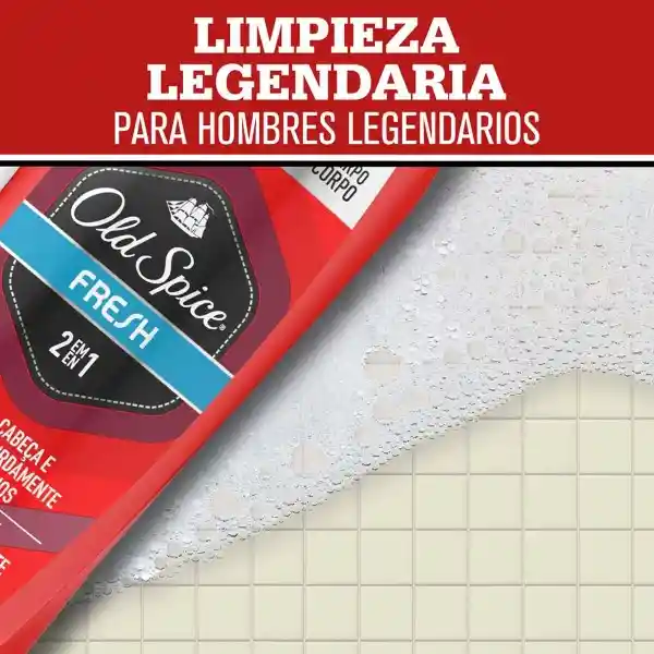 Old Spice Jabón Líquido para Cabeza y Cuerpo Fresh 2 en 1