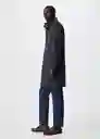 Abrigo Funnel Gris Medio Vigoré Talla L Hombre Mango