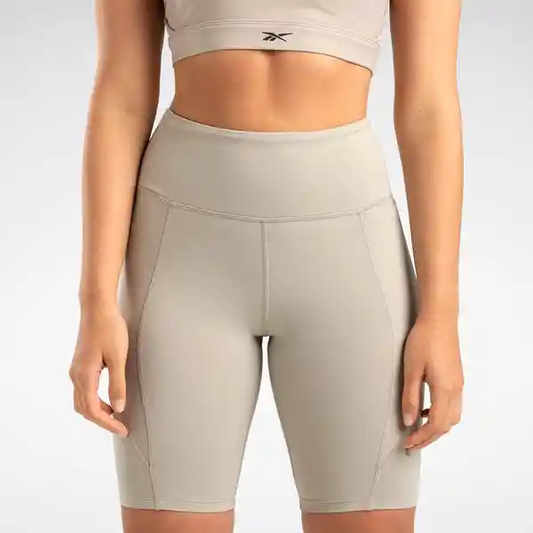 Reebok Short Lux High Rise Bike Para Mujer Gris Talla S