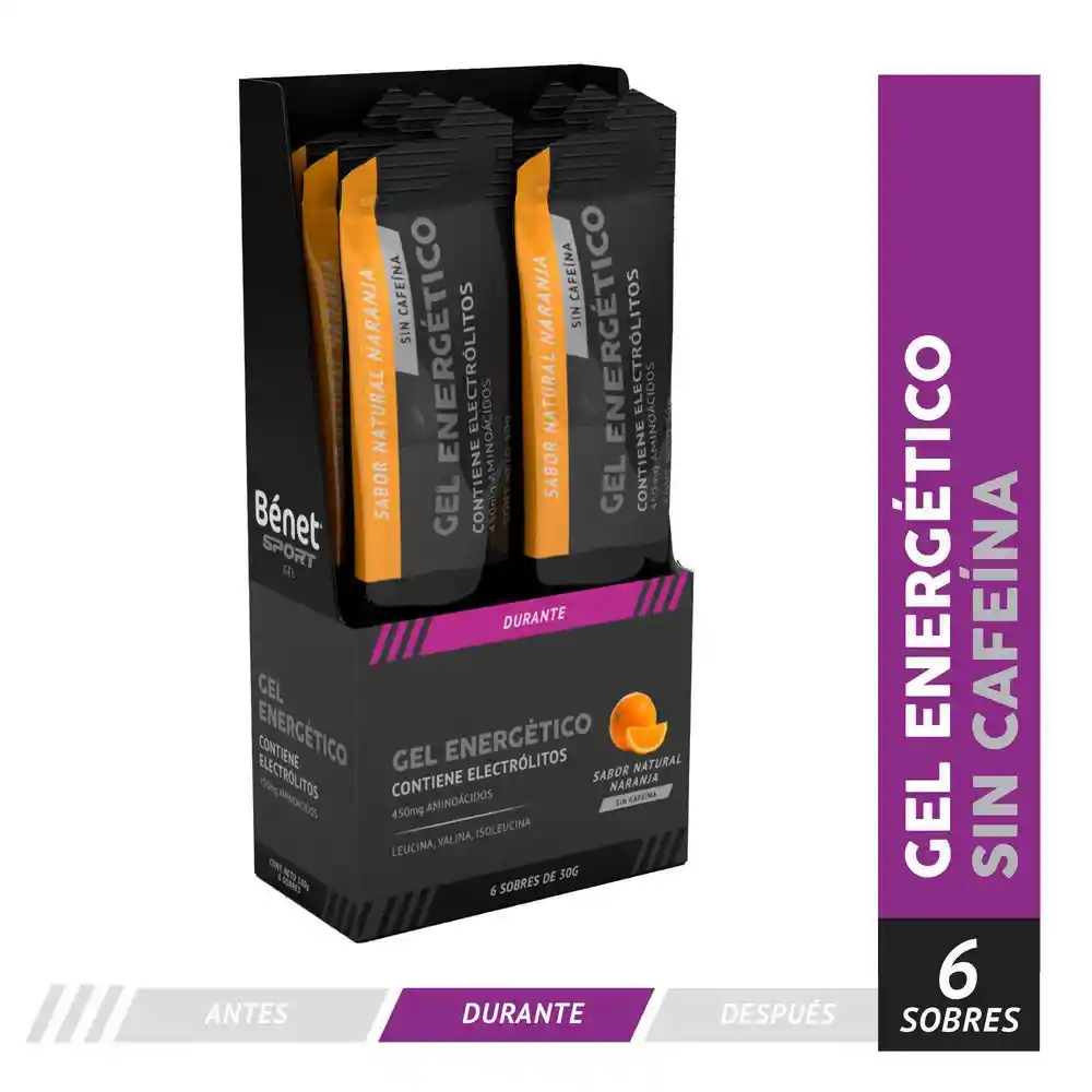   Benet  Gel Sport Naranja Sin Cafeina 