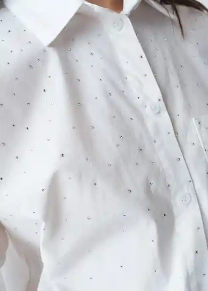 Camisa Enzo Mujer Crudo Puro Claro Talla L 513G385 Naf Naf