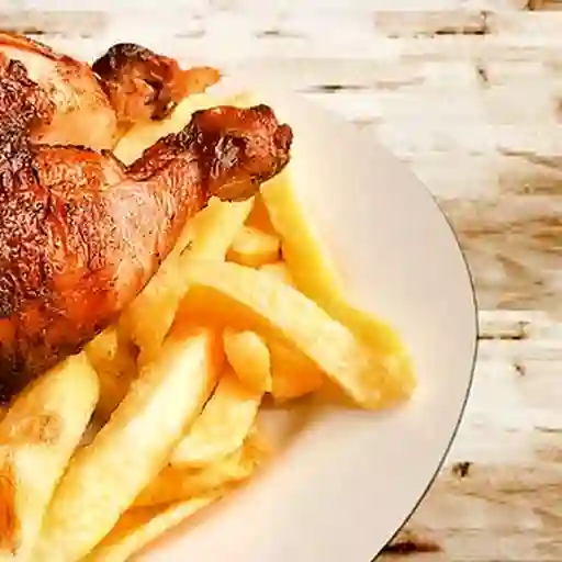 Quarto de pollo frito