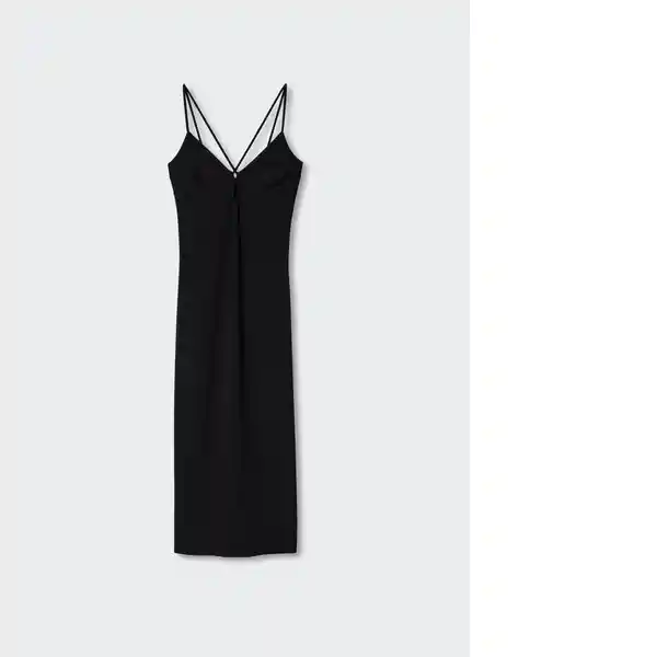 Vestido Lucita Negro Talla M Mujer Mango