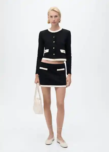Cárdigan Peri Negro Talla S Mujer Mango