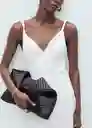 Vestido Trenza Blanco Talla M Mujer Mango