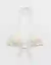 Top de Bikini Aerie Blanco Talla: SMALL 5786125 American Eagle