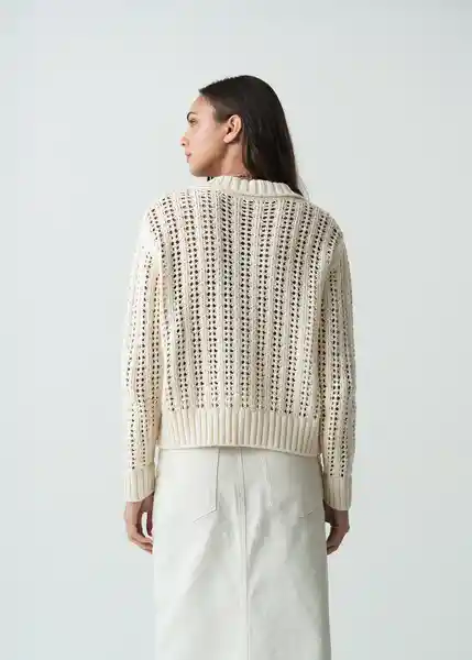 Saco Tejido Mujer Blanco Ponche Claro Talla XS/S 482G087 Naf Naf