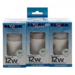 Clark Set 3 Bombillos Luz Blanca 12W E27