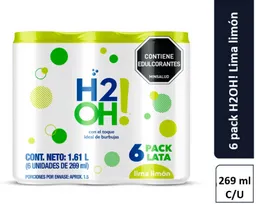 H2oh Pack Gaseosa Lima Limón 6 x 269 mL