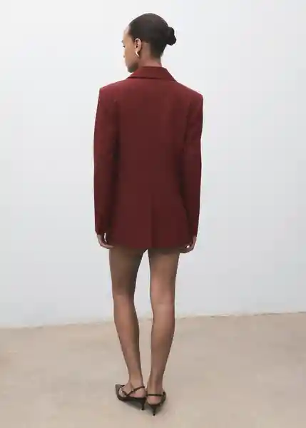 Blazer Americana Dani Pimentón Talla S Mujer Mango