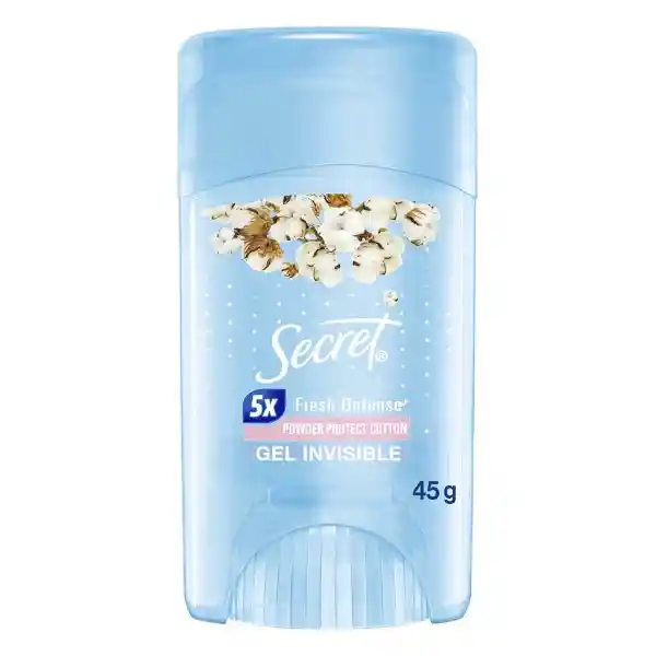 Desodorante Antitranspirante Mujer Secret Gel Invisible Powder Protect Algodón 45 g