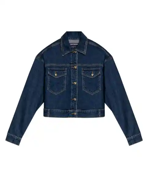 Chaqueta Trucket Azul Clásico Oscuro Talla S Femenino Chevignon