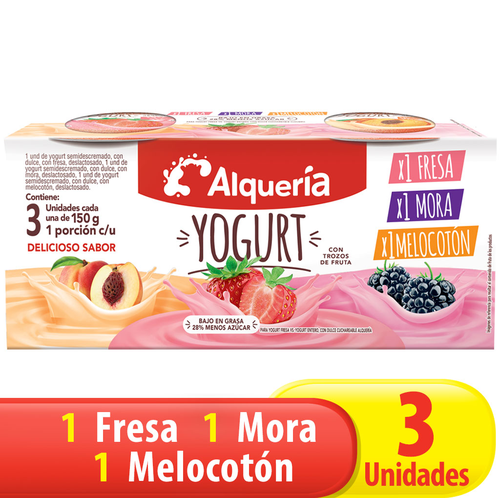 Alquería Yogurt Sabor Surtido 3 x 150 g
