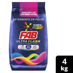 Fab Detergente en Polvo Vibra Color Ultra Flash