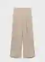 Pantalón Carla Piedra Talla 38 Mujer Mango