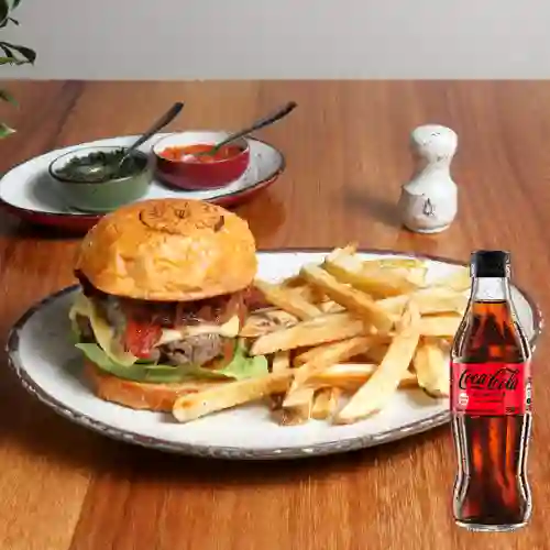 Combo Hamburguesa Tizones + Coca Cola Sin Azúcar 300ML