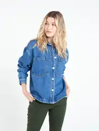 Chaqueta Oun Mujer Azul Índigo Oscuro Talla M Naf Naf