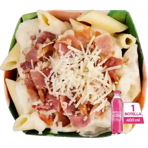 Combo Pasta Carbonara + Postobón Manzana 400 ml