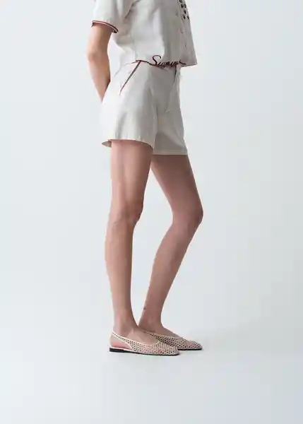 Short Felisa Mujer Crudo Abedul Claro Talla 8 453G332 Naf Naf