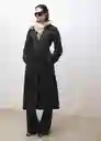 Abrigo Trench North Negro Talla XS Mujer Mango