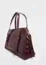 Bolso P Ona Burdeos Talla 99 Mujer Mango