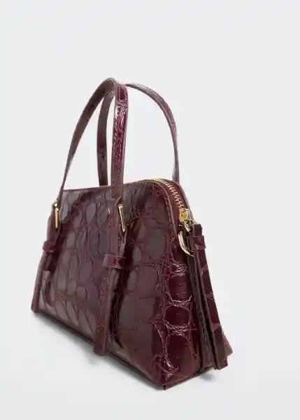 Bolso P Ona Burdeos Talla 99 Mujer Mango