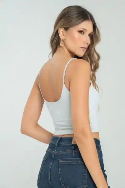 Crop Top Tiras Malibu Color Marfil Talla L Ragged