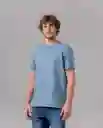 Camiseta Hombre Azul Talla L 100G005 Rifle
