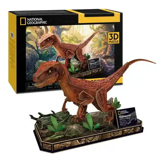 Cubic Fun Rompecabezas Nat Geo Velociraptor 3D