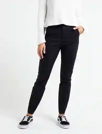 Pantalón Grembiule Mujer Negro Puro Ultraoscuro Talla 6 Naf Naf