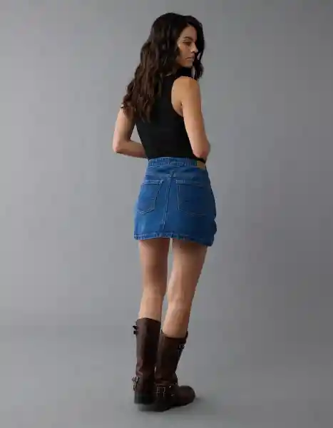 Falda Mujer Azul Talla: 10 5124936 American Eagle
