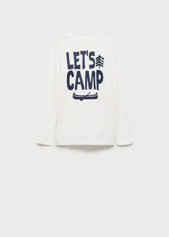 Camiseta Camp Off White Talla 14 Niños Mango