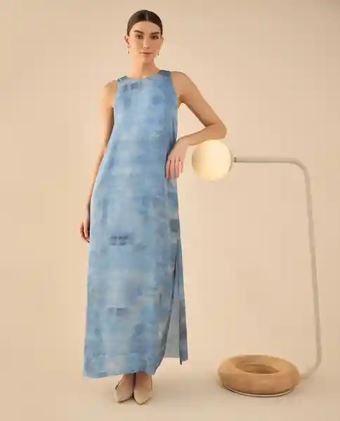 Vestido Azul Suave Claro Talla XL 492G001 Esprit