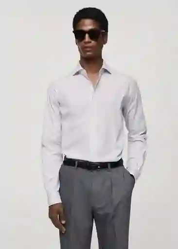 Camisa Vecchia Blanco Talla L Hombre Mango