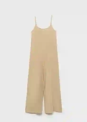 Enterizo Mono Pat Camel Talla S Mujer Mango