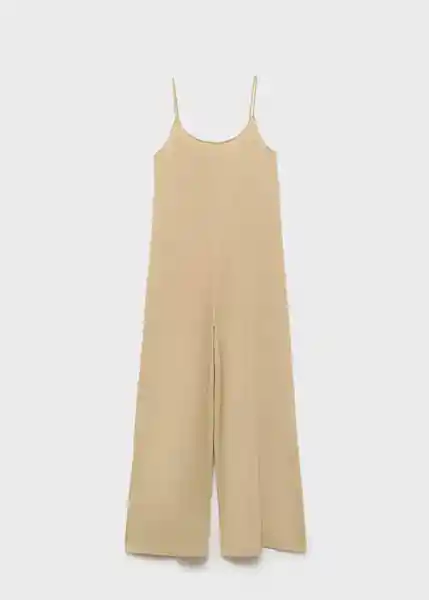 Enterizo Mono Pat Camel Talla S Mujer Mango